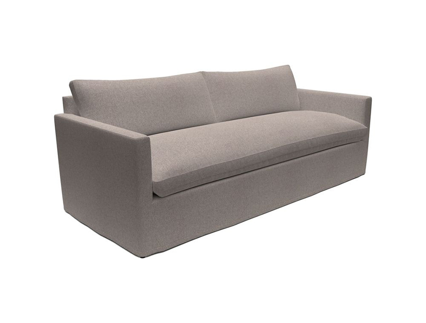 Heyshott 4 Seater Sofa Loose Cover in Two Tone Plain Biscuit